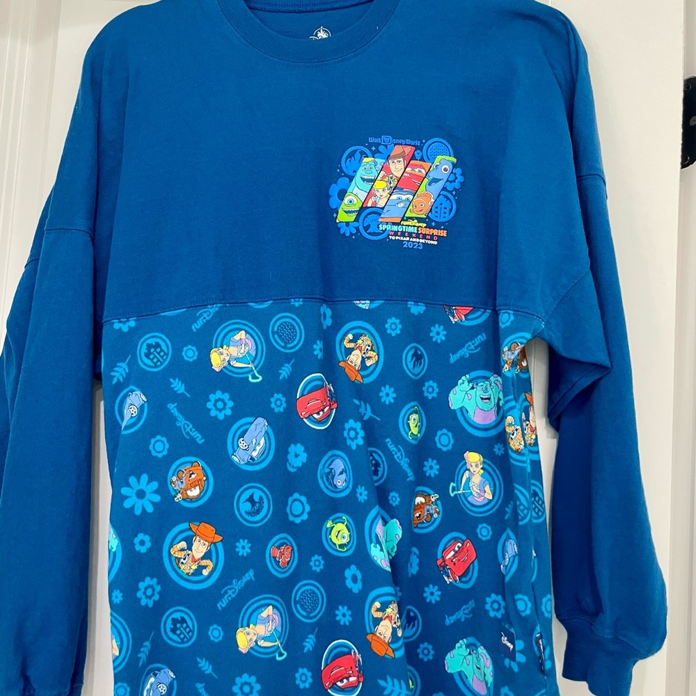 Disney Blue Character Print Long Sleeve Jersey